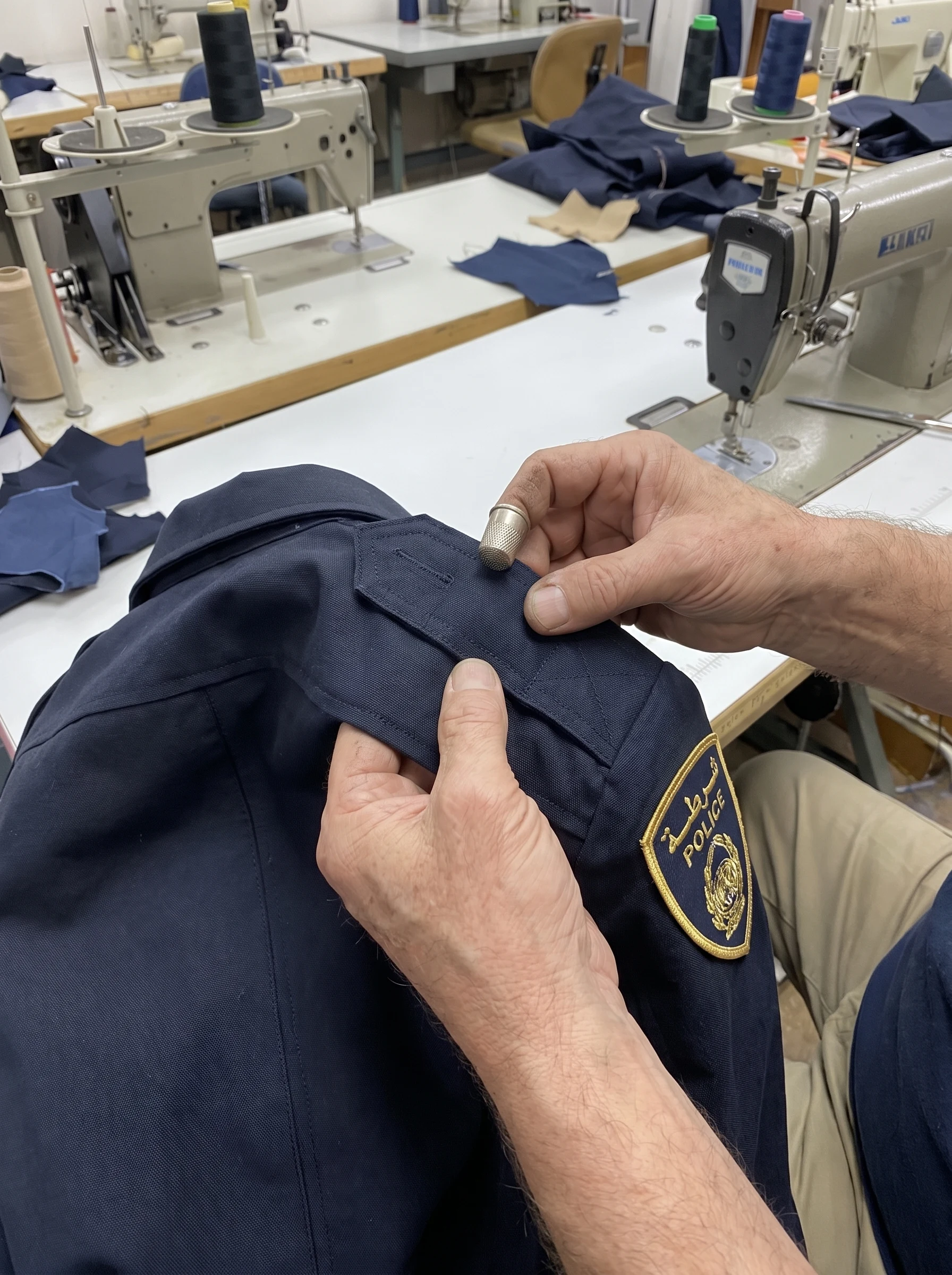 Contrôle de la confection d’un uniforme professionnel TEX BROD